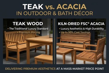 Teak vs. Acacia in Outdoor & Bath Décor: Achieving Premium Aesthetics at a Mass-Market Price Point